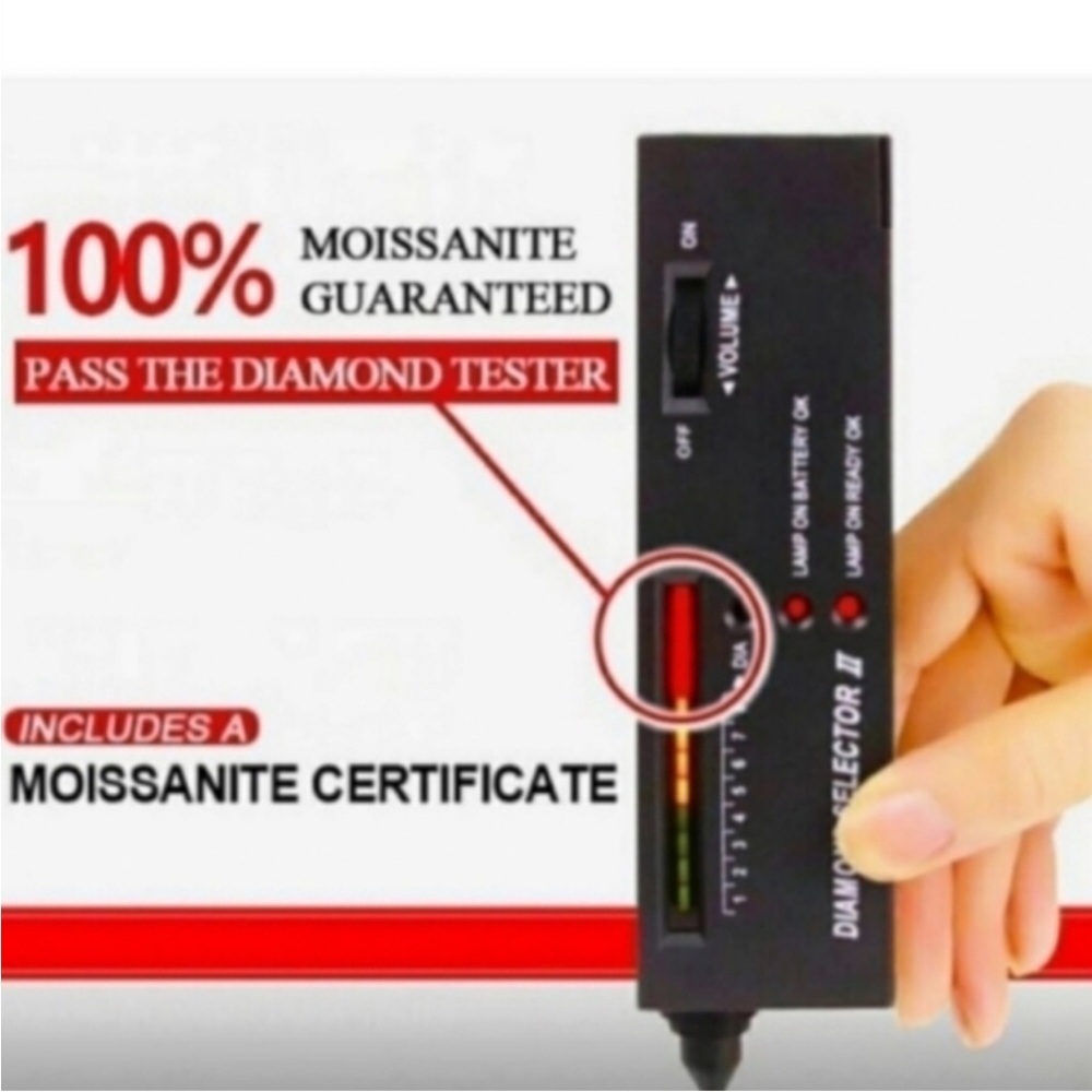 Certified 1ct Solitaire Moissanite Engagement Wedding Ring NEW - Picture 7 of 13